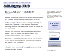 Tablet Screenshot of aclinjurypro.com